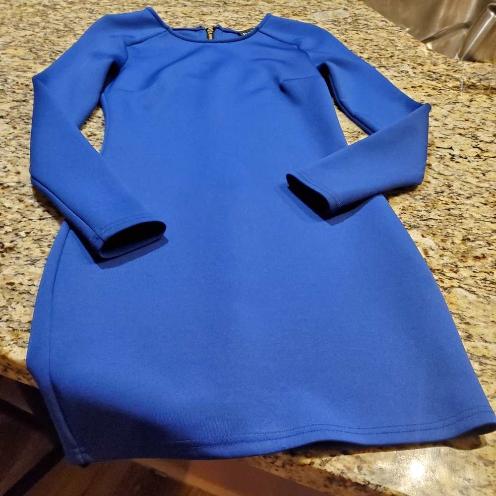 Blue Long Sleeve Dress